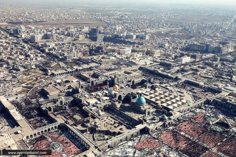 تصویر هوایی حرم امام رضا مشهد